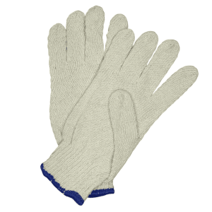 Cotton Seamless Knit Gloves – Blue Cuff