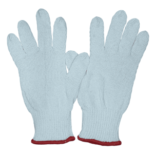 Cotton Seamless Knit Gloves – Red Cuff