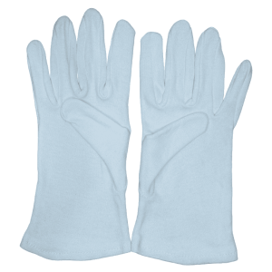 White Cotton Interlock Gloves
